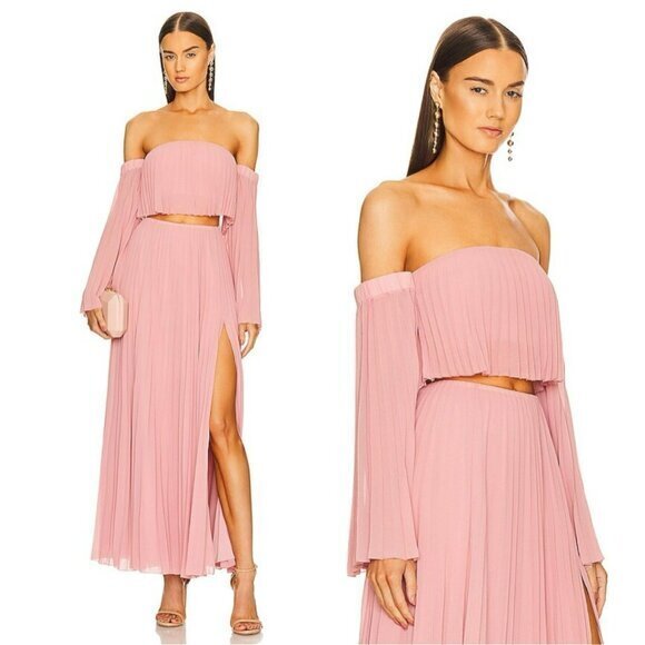 Michael Costello Xrevolve Marcella Skirt Set - Mauve